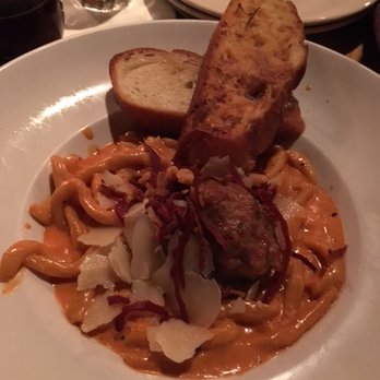 Fire + Wine - Vodka pasta with a meatball - Tapas/Small Plates Near Me - Glen Ellyn, Illinois
