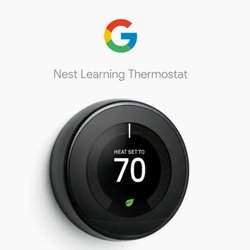 RAVE Auctions - Google Nest Learning Thermostat - Smart Wi-Fi Thermostat - Mirror Black