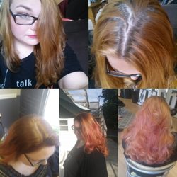 Salon Serode - My beautiful friend Kim wanted her Rose gold updated, STAT. I get her in & added #pulpriot blush and cupid to brighten up her lengths!!