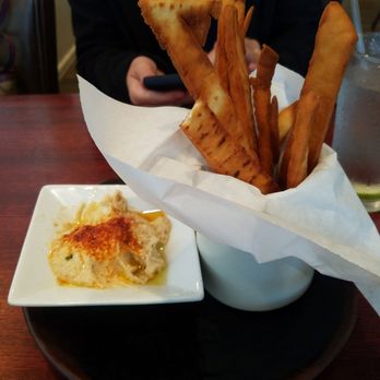Pom & Olive - The Fried pita chips and hummus - Mediterranean Near Me - Costa Mesa, California Pom & Olive - The Fried pita chips and hummus - Mediterranean Near Me - Costa Mesa, California