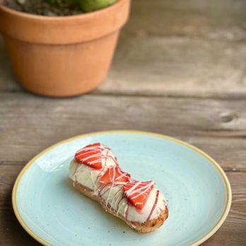 Cafe Kopi - Strawberry & Cream Eclair. - Coffee & Tea Near Me - Kailua, Hawaii Cafe Kopi - Strawberry & Cream Eclair. - Coffee & Tea Near Me - Kailua, Hawaii