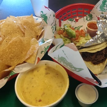 Taco Joint - Very large amount of chips and queso and a brisket taco! - Tex-Mex Near Me - Dallas, Texas Taco Joint - Very large amount of chips and queso and a brisket taco! - Tex-Mex Near Me - Dallas, Texas