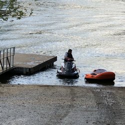 Suck Creek - Boat Dock & prolific jet-skier :) ~ 4.5.2020