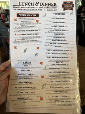 Menu photo 8 Cafe Dantorels Sacramento, CA Menu photo 8 Cafe Dantorels Sacramento, CA