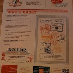 Hawkers Asian Street Food - Menu front