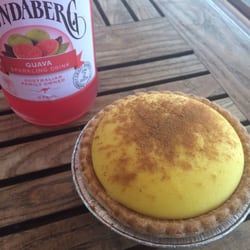 Boulevard Bakery - Custard tart and guava softdrink