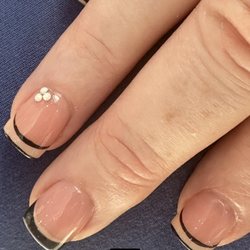 M-M Nails Spa - Gel set taupe and black