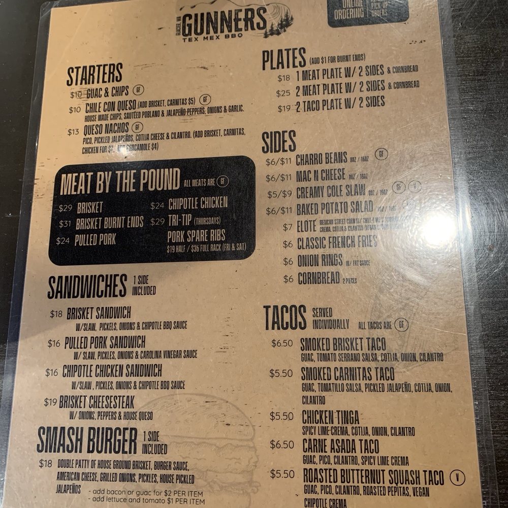 Gunners Tex Mex BBQ - Menu - Barbeque Near Me - Glacier, Washington Gunners Tex Mex BBQ - Menu - Barbeque Near Me - Glacier, Washington
