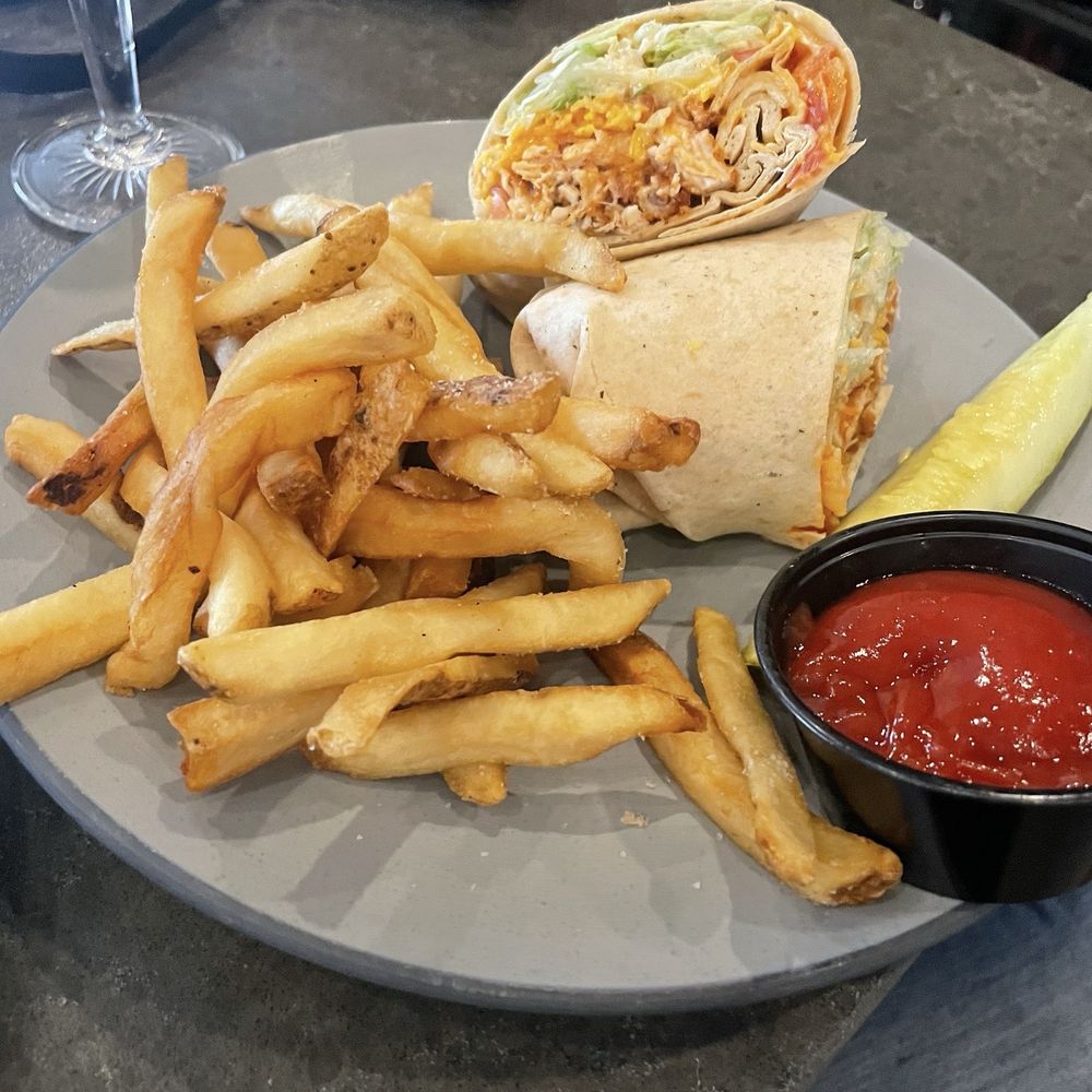 The Goat Brier Creek - Buffalo chicken wrap with fries - Bars Near Me - Durham, North Carolina