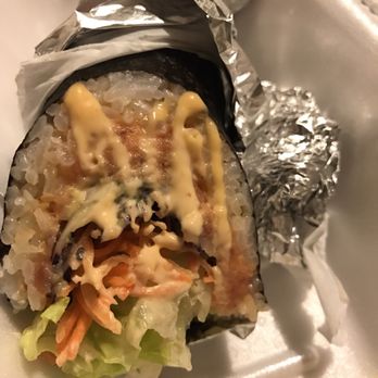 Tian Asian Express - Couldnt wait for the pic on this one. Its spicy tuna burrito and it was good! - Chinese Near Me - East Brunswick, New Jersey