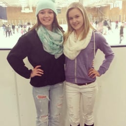 My sister & I before ice skating