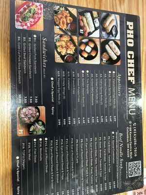 Menu photo 5 Pho Chef Columbus, OH