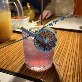 Frida's Mexican Grill - Purple Moon cocktail (with flaming lavender) - Mexican Near Me - Seaford, New York Frida's Mexican Grill - Purple Moon cocktail (with flaming lavender) - Mexican Near Me - Seaford, New York