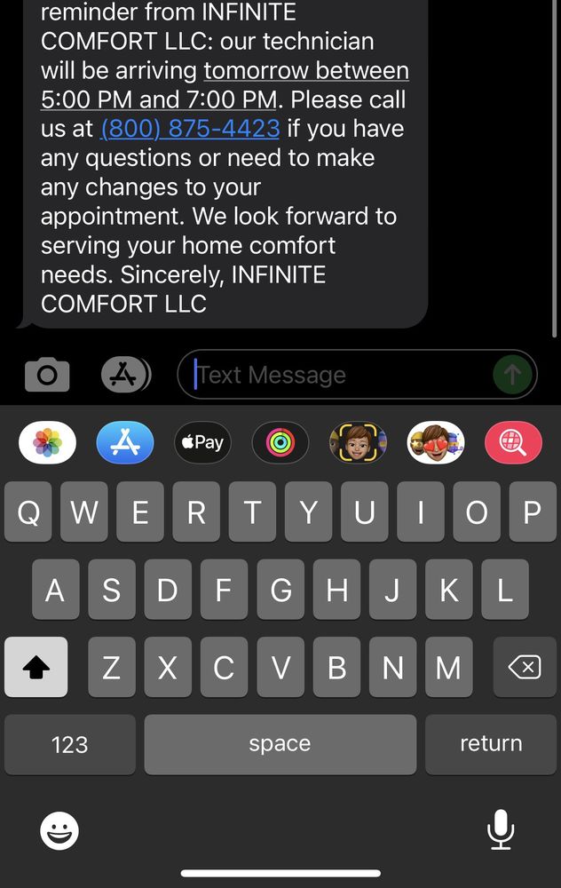 Slide of Infinite Comfort Heating, Cooling, & Drain Cleaning