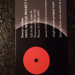 Vinyl Rescue Project - Info side of business card