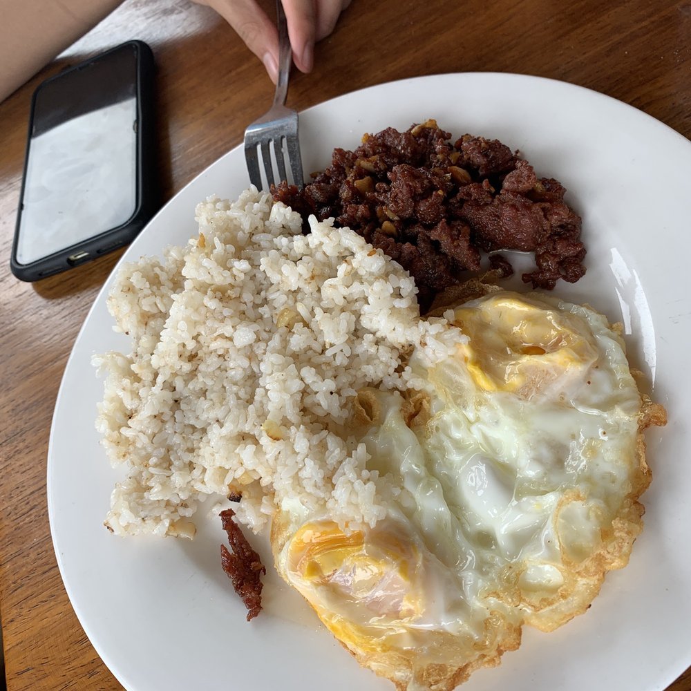 Sea Dive Restaurant - Breakfast Beef Tapas with Garlic Rice and fried egg - Filipino Near Me - Coron, PLW Sea Dive Restaurant - Breakfast Beef Tapas with Garlic Rice and fried egg - Filipino Near Me - Coron, PLW