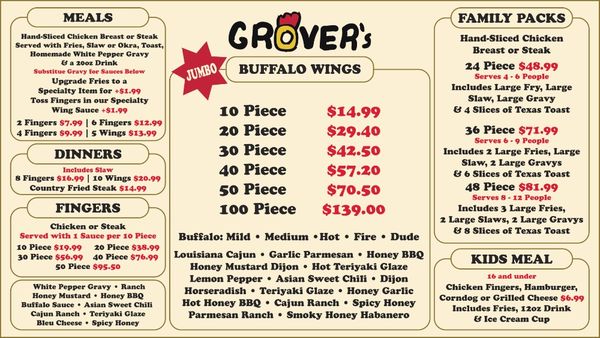 Menu photo 3 Grover's 2.0 Milton, FL