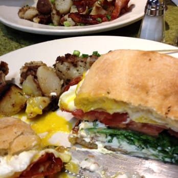 Bella's Cafe - Chiabatta sandwich special and Tres Leches French Toast. - Breakfast & Brunch Near Me - New Haven, Connecticut