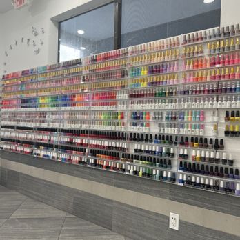 Neo Nails Brickell - Cute little nail shop not to far from near downtown Miami.  I mean check out this wall of color! - Nail Salons Near Me - Miami, Florida
