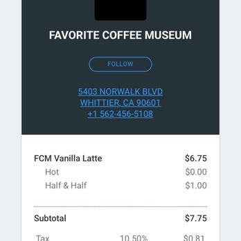 Favorite Coffee Museum - Coffee & Tea Near Me - Whittier, California Favorite Coffee Museum - Coffee & Tea Near Me - Whittier, California