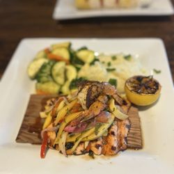 Anaya's Seafood Scratch Kitchen - Honey Chipotle Glazed Cedar Plank Salmon