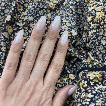 Fancies Nails Spa - White mani - Nail Salons Near Me - Los Angeles, California