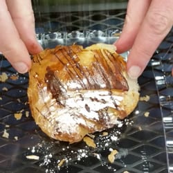 Gettysburg Baking - Sheri's half of our Chocolate croissant.