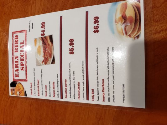 Menu photo 1 Sunshine Breakfast Indianapolis, IN
