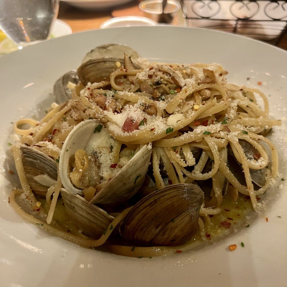 Linguine and clams. Linguine and clams.