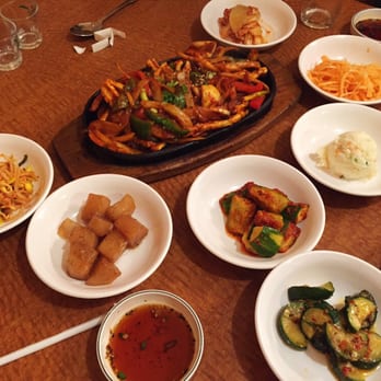 Han Il Kwan - Hae Mul Bok Um (Stir fry Seafood Mix) and Banchan - Korean Near Me - Doraville, Georgia