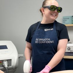Brazilians & Brows - Charlotte during laser hair reduction treatment in Terre Haute