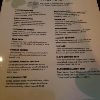 Jack Cassidy's Irish Pub - Menu from 8-13-2017 - Irish Pub Near Me - Pottstown, Pennsylvania Jack Cassidy's Irish Pub - Menu from 8-13-2017 - Irish Pub Near Me - Pottstown, Pennsylvania