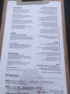 Menu photo 2 Lucky Beach Brighton, BNH Menu photo 2 Lucky Beach Brighton, BNH