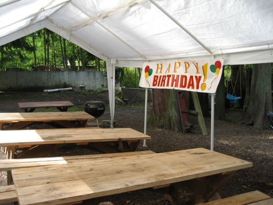 Photo of Springbrook Trout Farm - Renton, WA, US. Covered picnic space available for parties & groups