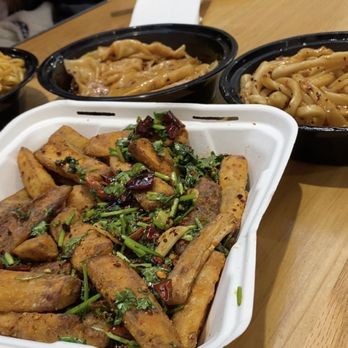 Gu's Dumplings - Spicy Dried Eggplant, Handmade Sweet and Spicy Thick Noodles - Szechuan Near Me - Atlanta, Georgia Gu's Dumplings - Spicy Dried Eggplant, Handmade Sweet and Spicy Thick Noodles - Szechuan Near Me - Atlanta, Georgia