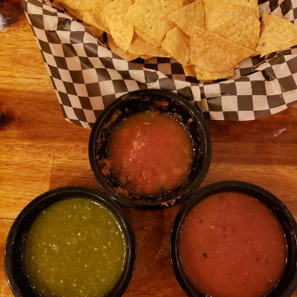Don Samuel Mexican Grill & Tequila Bar - 3 "dips"; differing spiciness, each tasty. - Mexican Near Me - Ferndale, Washington Don Samuel Mexican Grill & Tequila Bar - 3 "dips"; differing spiciness, each tasty. - Mexican Near Me - Ferndale, Washington