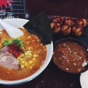 Pikaichi - Spicy Miso Ramen, side of Curry Rice, Tako Balls. What a meal! - Ramen Near Me - Medford, Massachusetts Pikaichi - Spicy Miso Ramen, side of Curry Rice, Tako Balls. What a meal! - Ramen Near Me - Medford, Massachusetts