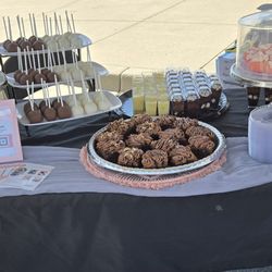 Adored Sweets - Dessert catering booth setup