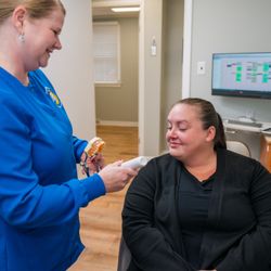 Creekside Dental - Going over a treatment plan one on one at Creekside Dental in Newark