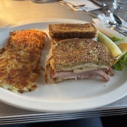 Monte Cristo with hashbrown Monte Cristo with hashbrown