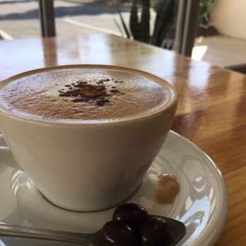 Waterbean Coffee - Classic cappuccino with chocolate covered espresso beans - Coffee & Tea Near Me - Charlotte, North Carolina Waterbean Coffee - Classic cappuccino with chocolate covered espresso beans - Coffee & Tea Near Me - Charlotte, North Carolina