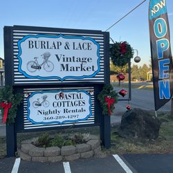 Burlap and Lace Vintage Market - 817 Pt Brown Ave. NW  Ocean Shores Wa.