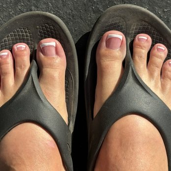 NC Cuccio Nails & Spa - Gel pedicure with white tips - Nail Salons Near Me - Riverside, California NC Cuccio Nails & Spa - Gel pedicure with white tips - Nail Salons Near Me - Riverside, California