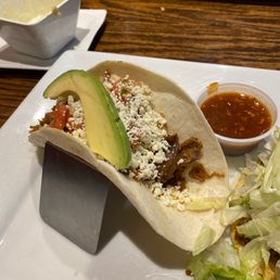 3 Grill Chicken Tacos with Pico De Gallo Sour Cream Queso Fresco