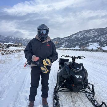 Canyon Adventures - Me putting my gloves on prior to beginning the amazing journey. Our nerves were settled quickly thanks to Joe and Tony - ATV Rentals/Tours Near Me - Big Sky, Montana