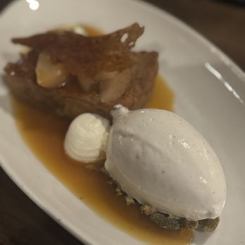 Prescott's Provisions - Brown Butter Cake  Served with vanilla bean ice cream. - New American Near Me - Tonawanda, New York