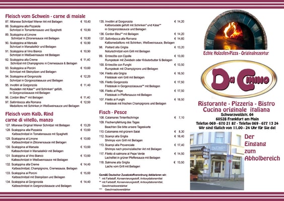 Menu photo 4 Da Cimino Frankfurt, HE