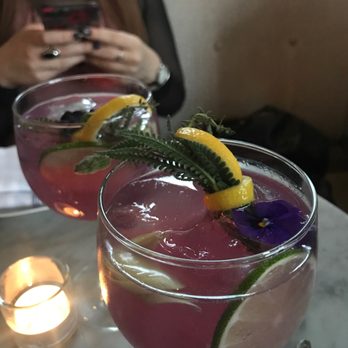 Spoon and Stable - Gin and Tonic with sipsmith vjop gin, flowers, herbs, roots. 10/10 would recommend! - New American Near Me - Minneapolis, Minnesota