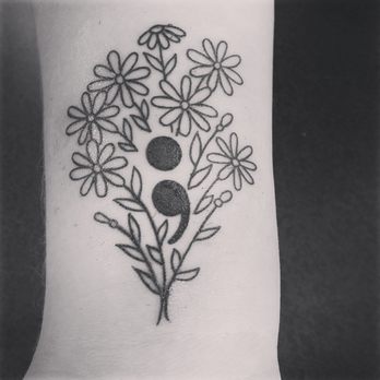 Stay True Tattoo - My semicolon and daisy tattoo by Steven! Five stars! - Tattoo Near Me - Dublin, California Stay True Tattoo - My semicolon and daisy tattoo by Steven! Five stars! - Tattoo Near Me - Dublin, California