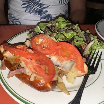 George's Corner - Philly cheesesteak with a side salad. We added the tomato. - American Near Me - St George, Utah George's Corner - Philly cheesesteak with a side salad. We added the tomato. - American Near Me - St George, Utah